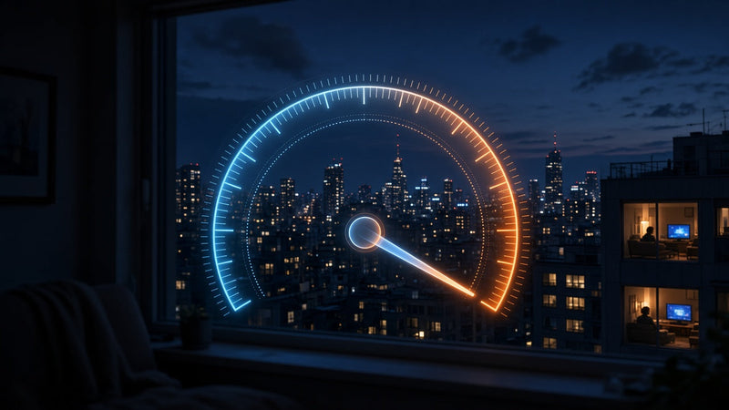 Speedometer gauge dropping during evening streaming hours