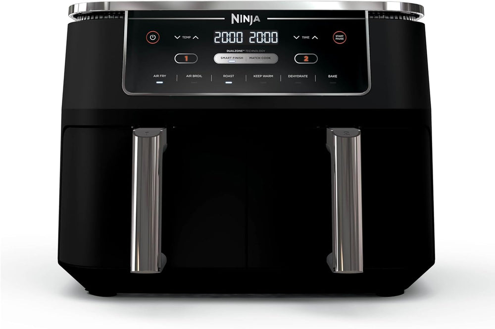 Ninja Air Fryer, Roast, Bake, Air Fry, Crisps, Broil, Reheats, Keep Warm, 10-in-1, Fries, Frozen Food, Veggies, and Meat, Quick Meals, Healthy Meals, Less Oil, 10 QT, Black, DZ302