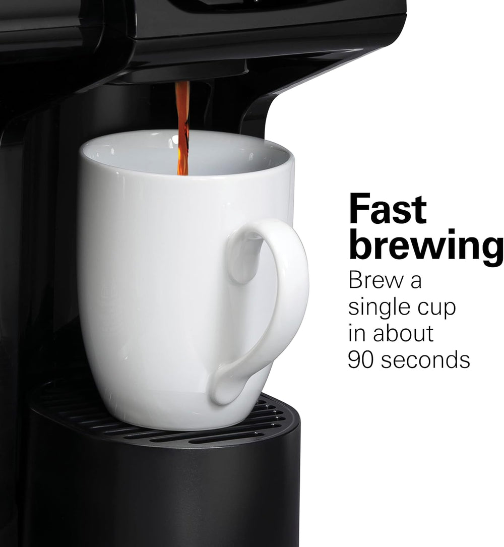 Hamilton Beach 49911 FlexBrew Trio 2-Way Coffee Maker, Single Serve & Full 12c Carafe, Black, FastBrew, Removable Reservoir, Alexa Enabled