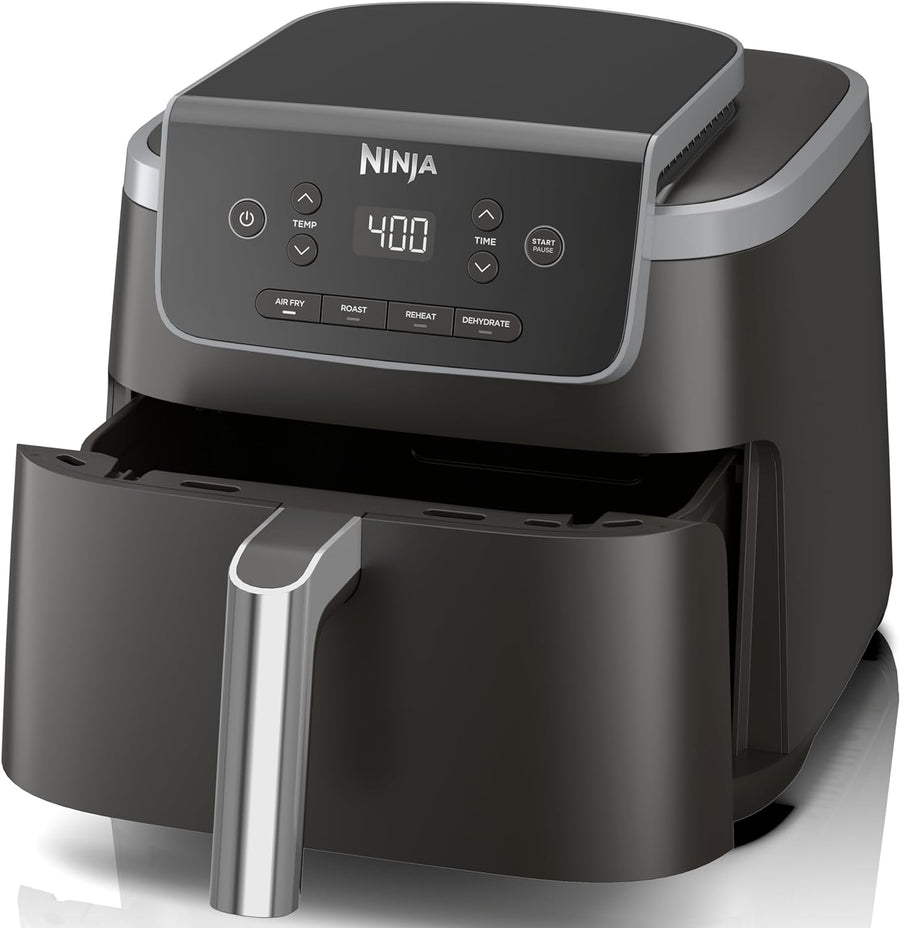 Ninja Air Fryer Pro XL 6-in-1 with 6.5 QT Capacity, Max Crisp, Air Fry, Air Roast, Bake, Reheat, Dehydrate, Max Crisp Technology with 450F, Nonstick Basket & Crisper Plate, Grey, AF181