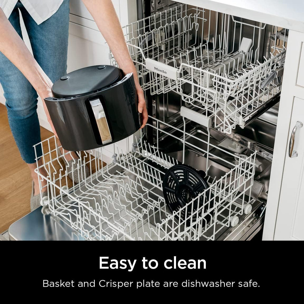 Ninja Air Fryer XL, 5.5 Qt. Capacity that can Air Fry, Air Roast, Bake, Reheat & Dehydrate, with Dishwasher Safe, Nonstick Basket & Crisper Plate and a Chef-Inspired Recipe Guide, Grey, AF150AMZ
