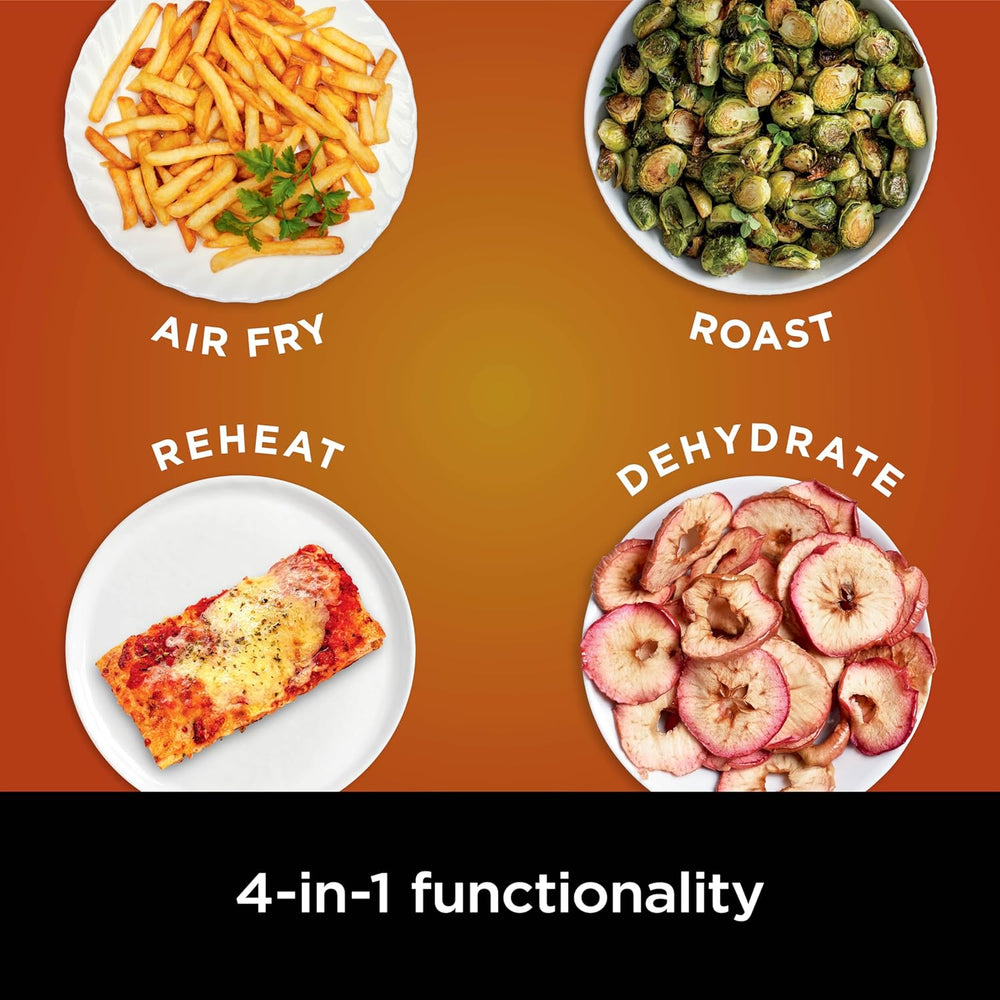 Ninja Air Fryer Pro XL 7-in-1, Max Crisp Tech, 450F for Hotter, Crispy Results, 6.5 QT Capacity fits 9lb wings, Max Crisp, Broil, Air Fry, Roast, Bake, Reheat, Dehydrate, Space Saving, Grey, AF182AMZ
