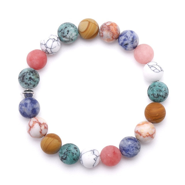 Men Bracelet for Men Women  Natural Stone Beaded  Chakra Yoga  Bracelet Universe  Solar System Planets Bracelets Charm Jewelry
