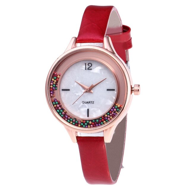 2019 Top Brand Women Watch Pink Leather Strap Girl Student Lady Wacthes Quartz Wristwatch Unique Design Clock montre femme Gift