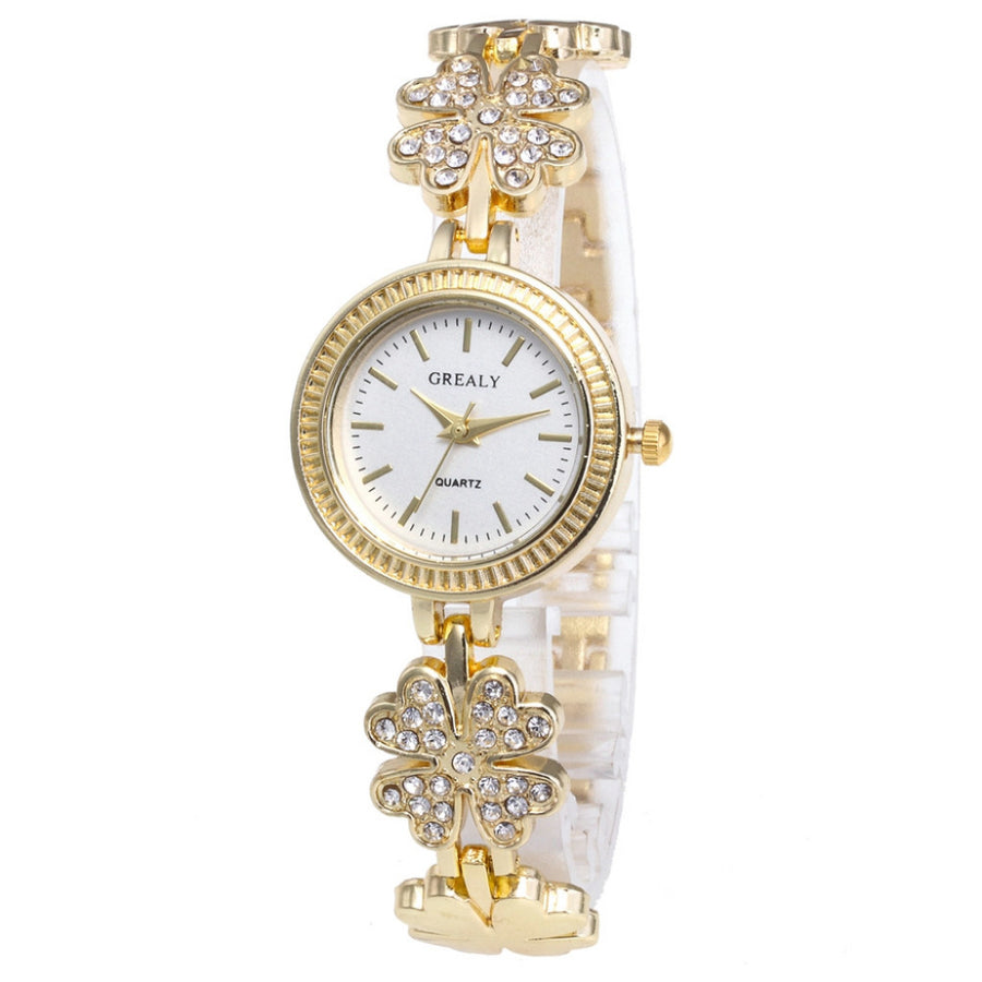 Fashion Women Watch Crystal Stainless Steel Dress Analog Quartz WristWatch  Faux Analog clock relogio feminino female wacthes