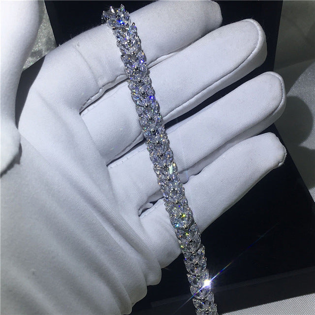 29 Styles Fashion Tennis bracelet White Gold Filled Pave AAAAA Cz stone Statement Party Wedding bracelets for women men Jewelry